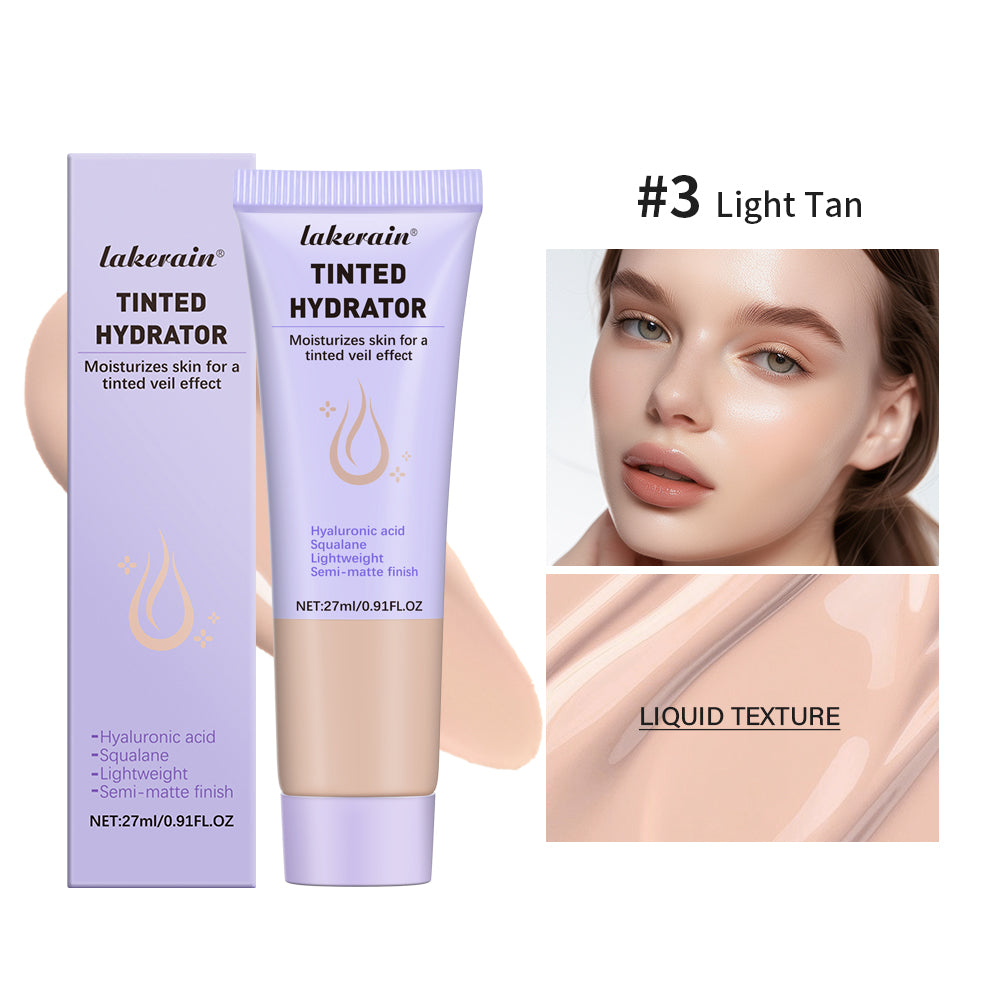 High Coverage Foundation Tinted Hydrator Matte Finish Light Oil-Free Moisturizing Makeup Hyaluronic Acid Sheer