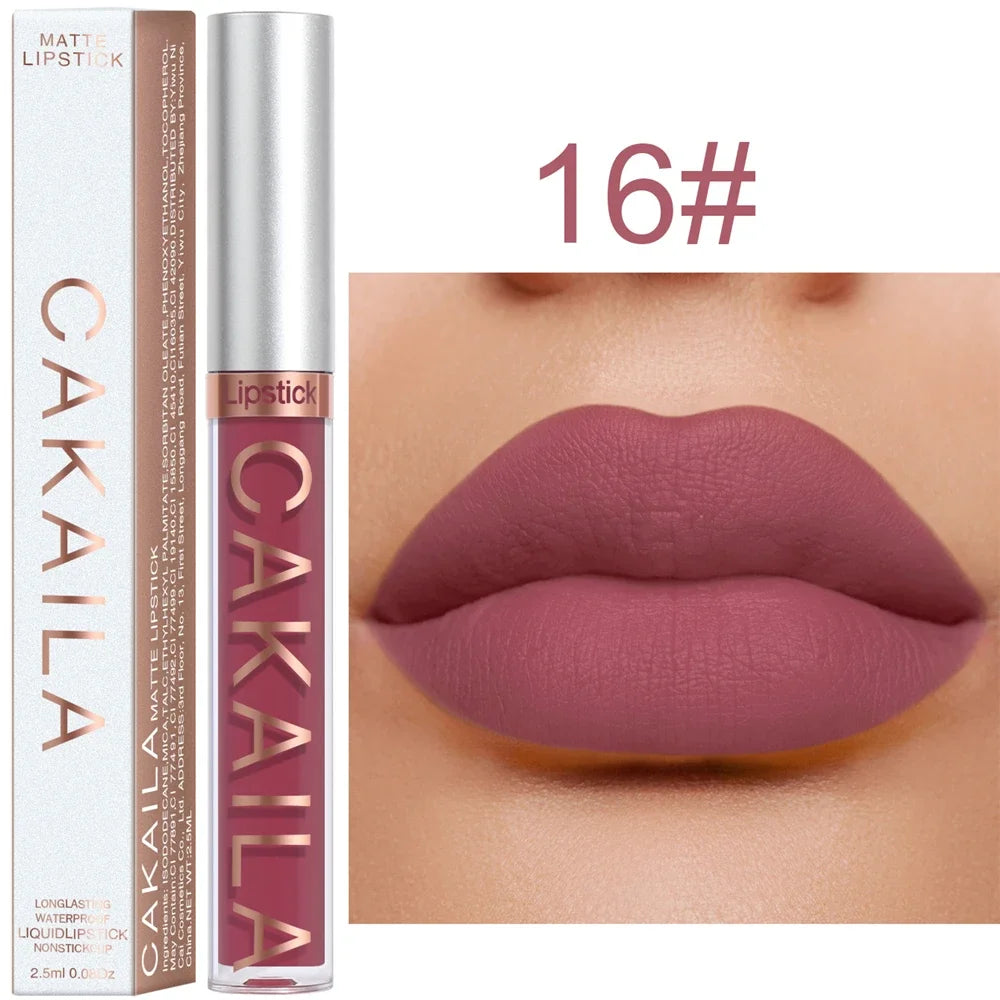 Matte Velvet Lip Glaze Waterproof Long Lasting Not EasyTo Fade Lip Gloss Silky Smooth Lipstick Makeup Sexy Women Lip 