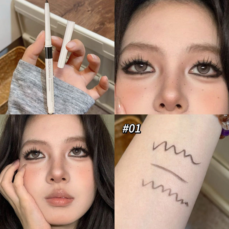 Double-ended Waterproof Eyeliner Gel Pencil Matte Shimmer Aegyo-sal Pen Black Lasting Not Blooming Quick Drying Eye Liner Makeup