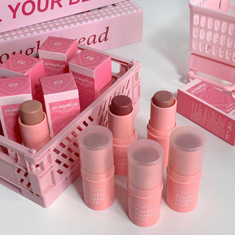 Natural Cheek Blush Stick Moisturizing Blusher Balm Blush Waterproof Sticks Peach Nourish Contour Eyeshadow Rouge Blush