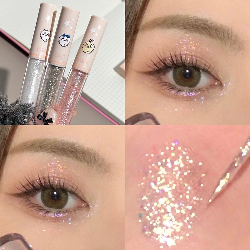 Liquid Eyeshadow Shimmer Sparkling Lasting Highlighter Contour Brighten Fine Glitter Eyeshadow Lying Silkworm Body Beauty Makeup