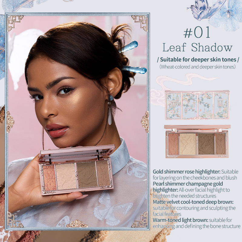 Flower Knows Butterfly Cloud Collar Collection Embossed Highlight & Contour Palette 16g