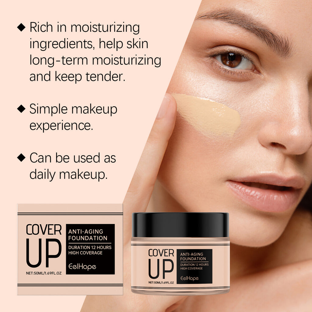 Face Foundation Cream Oil-Control Matte  Waterproof Lasting Concealer Liquid Full Coverage Matte Professional Makeup
