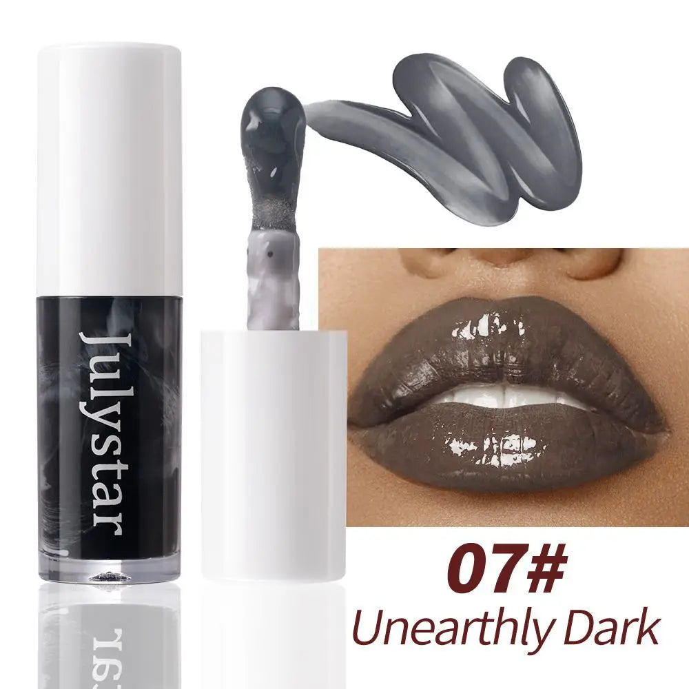 7 Color Mirror Brown Liquid Lipstick Waterproof Lasting Moisturizing Water Light Lip Gloss Non Stick Cup Lip Oil Makeup Cosmetic