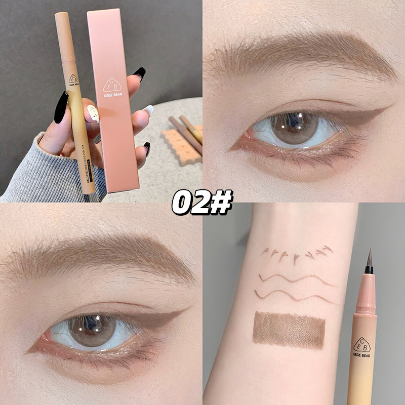 1pc Waterproof Quick Dry Liquid Eyeliner Pen Ultra-fine Matte Sweatproof Beauty Eye Makeup Black/Brown Eye Liner Lying Silkworm