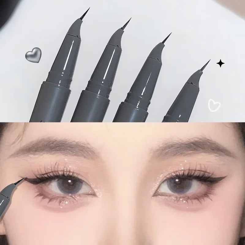 Ultra-fine Matte Liquid Eyeliner Pencil Waterproof Quick Drying Black Brown Lying Silkworm Lower Eyelash Eye Makeup Eyeliner 1pc