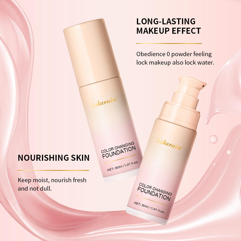 Waterproof Color Changing Liquid Foundation Centella Korean High Coverage Foundation Cream For Face Base Makeup
