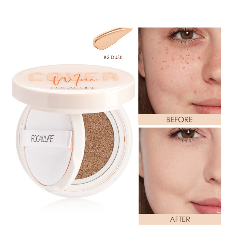 BB Cushion Cream Full Coverage Oil-control Foundation Waterproof Long Lasting Flawless Finish Makeup Air Cushion