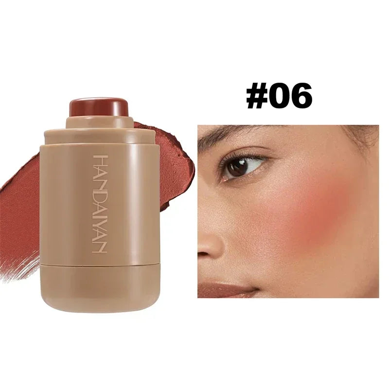 New Cheek Blush Cream Blusher Stick Lip Lift Complexion Long-lasting Waterproof Simple Tint High Pigment Pocket Blush Makeup