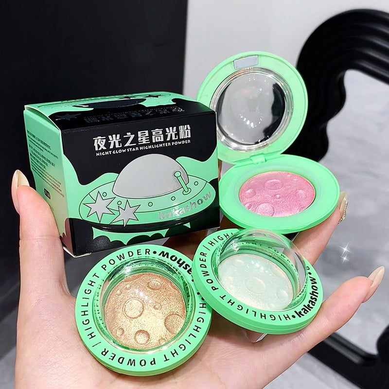 Planet Space Highlighter Powder Brighten Fairy Adas Powder Shimmer Water Light Contour Face Body Illuminator Makeup Cosmetics