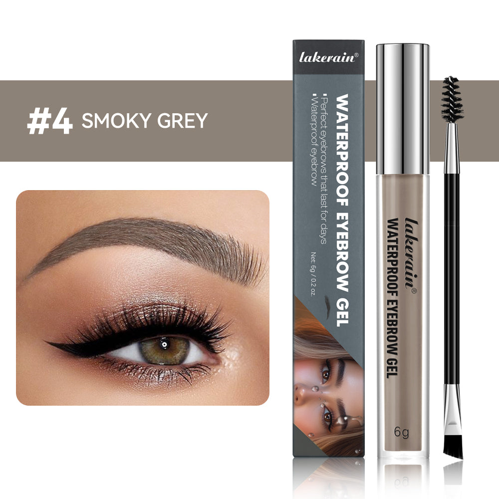 Waterproof Eyebrow Gel for Long Lasting Highly Tinted Liquid Eye Brow Makeup Sweatproof Natural Black Brown