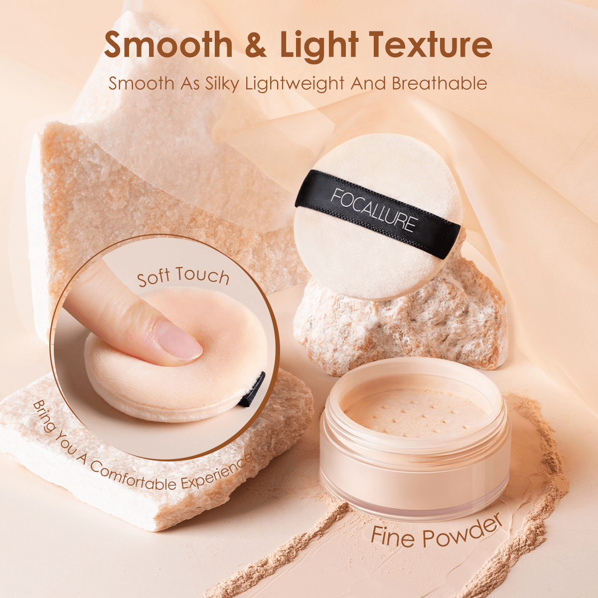 Face Loose Powder   Ultra-Light Perfect Finishing Makeup Powder Waterproof Translucent Setting Powder Cosmetic