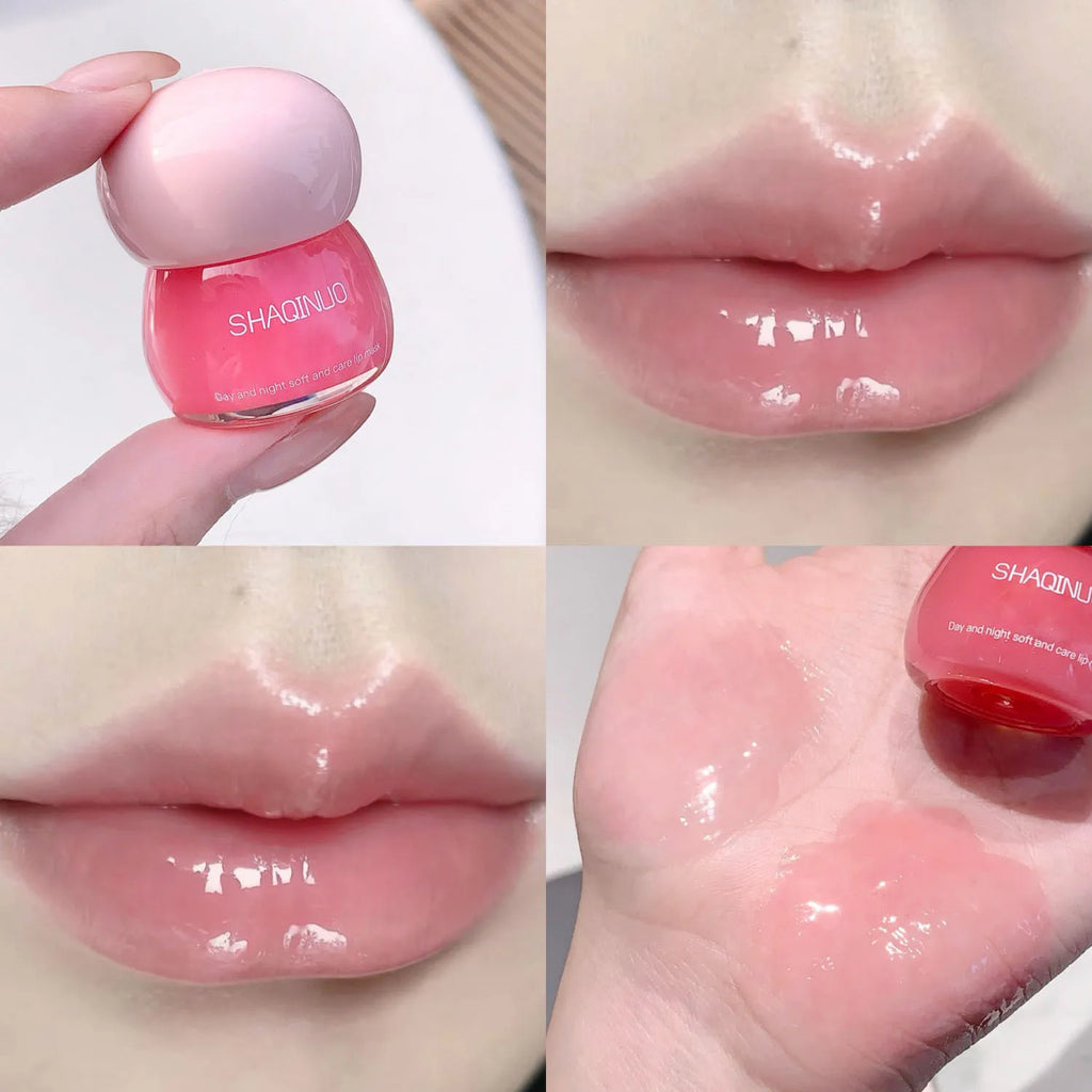 1/2Pc Lightweight Lip Mask Fruit Lip Balm Lasting Moisturizing Clear Lips Oil Non-sticky Lips Care Serum Primer Lip Gloss Makeup