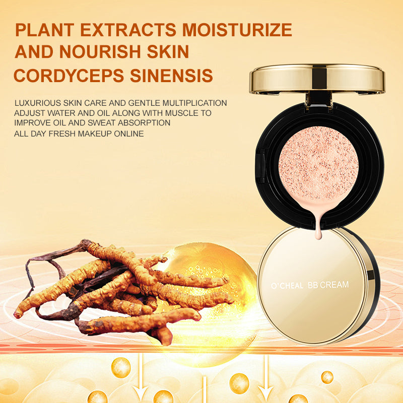 BB Cream Air Cushion Whitening Fuller Coverage Waterproof Long-lasting Concealer Cushion Compact With Puff Face Makeup