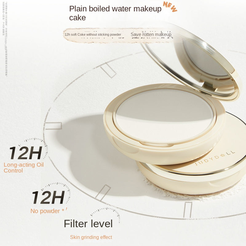 Transparent Beige Compact Powder Oil Control & Makeup Matte Finishing Long Lasting Pressed Powder Soft Focus Foundation