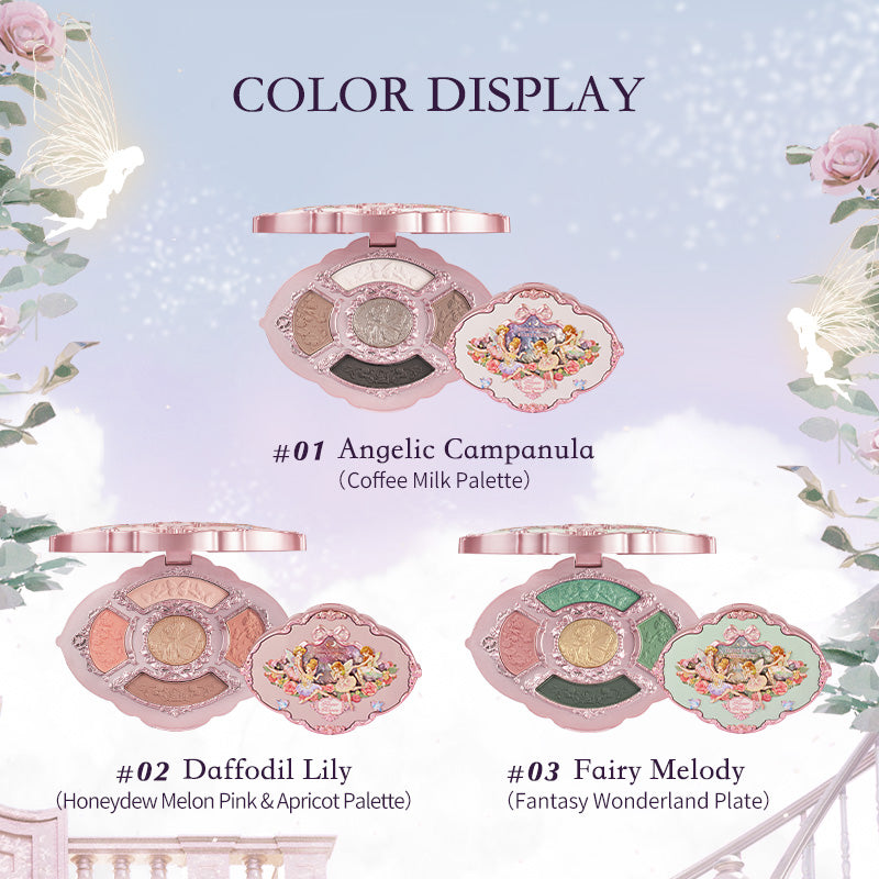 Flower Knows Midsummer Fairytales Collection Embossed Five-Color Eyeshadow Palette