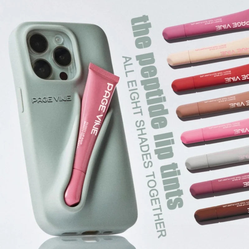 Polypeptide Soft Tube Mirror Lip Gloss for Phone Case Moisturising Transparent Built-in Lipgloss Beauty Cosmetics