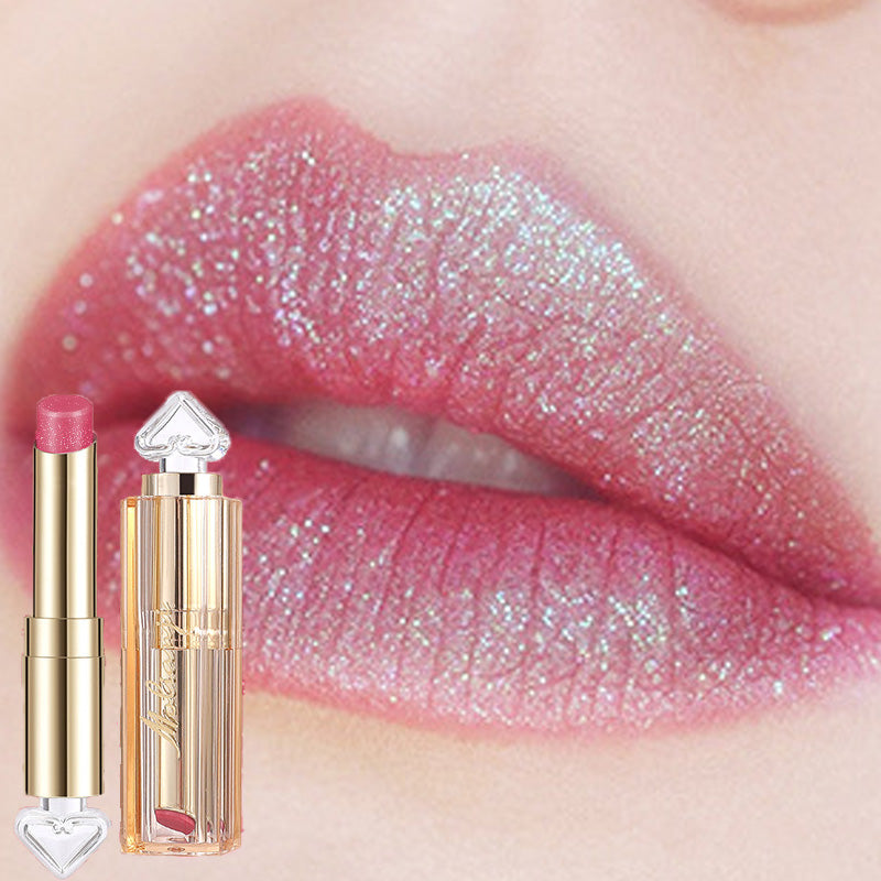 Waterproof Diamond Shimmer Matte Texture Pearlescent Glitter Velvet Lipstick 24H Long Lasting Diamond Lipstick Women Makeup 1PCS