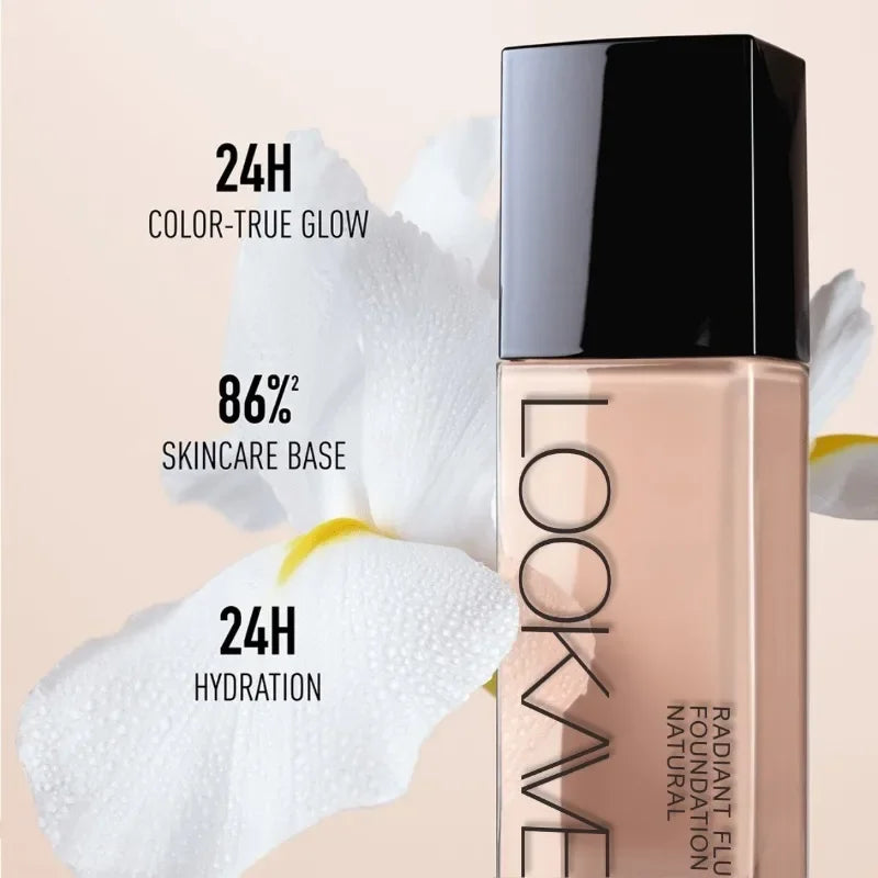 Full Cover Matte Foundation Lasting Moisturizing Brighten Concealer Liquid Foundation Waterproof  Base Makeup Cosmetics