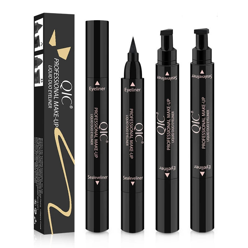 Eyeliner Stamp Liquid Eyeliner Pencil Double Headed Makeup Stamps Seal Pen Eyeliner Pencil Long-lasting Waterproof