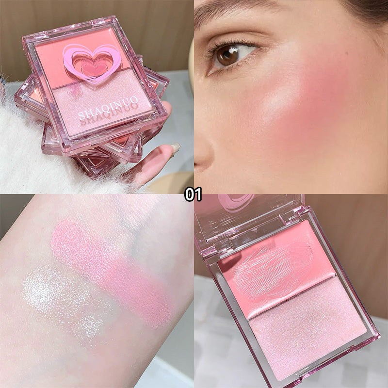 Water-Glow Blush Palette - Instagram-Inspired Milky Apricot   Korean Sweet & Youthful Look  Ultra-Natural Flush