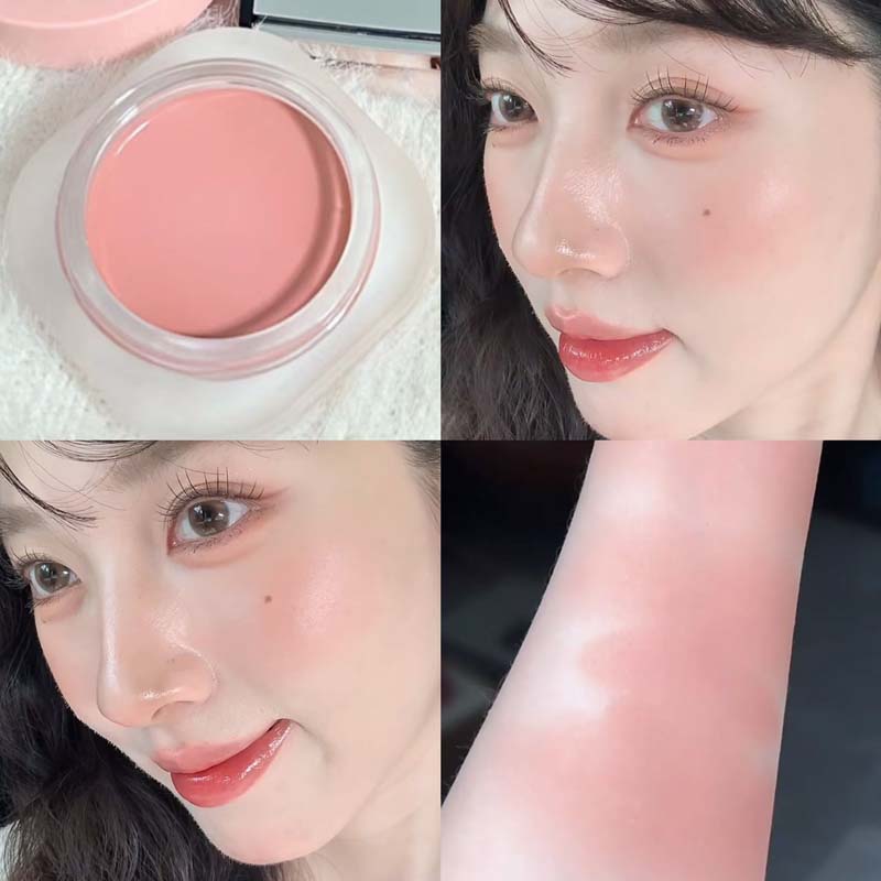 Monochrome Powder Blusher Cream Brightening Whitening Purple Lip and Cheek Dual-use Matte Natural Rouge Blush Tint Palette