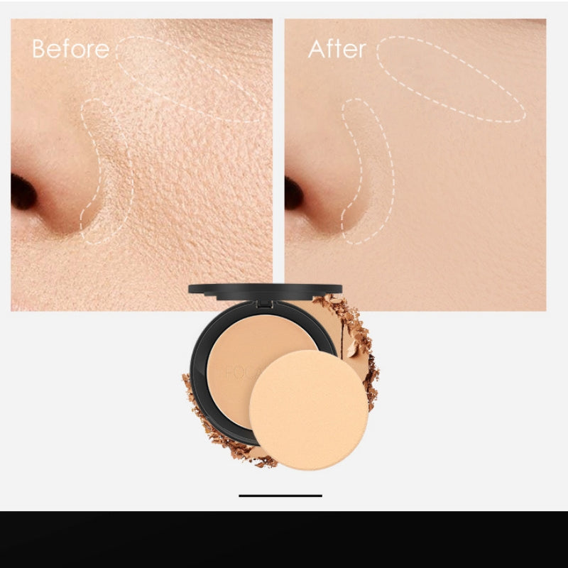3 Colors Make Up Face Powder Brighten Oil-control Nude Makeup Pressed Powder Foundation Makeup Base Cosmetics