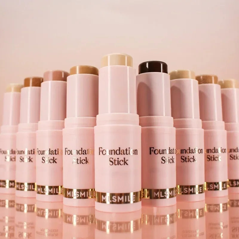 Face Makeup Stick Foundation Cream 6 Color Moisturizing Full Coverage Dark Skin Tone Natural Matte Concealer Professional Makeup