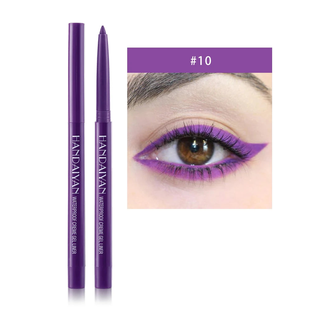 Option Matte Eyeliner Gel Pencil Easy to Wear Colorful White Yellow Blue Eye Liner Pen Cream Makeup Cosmetics