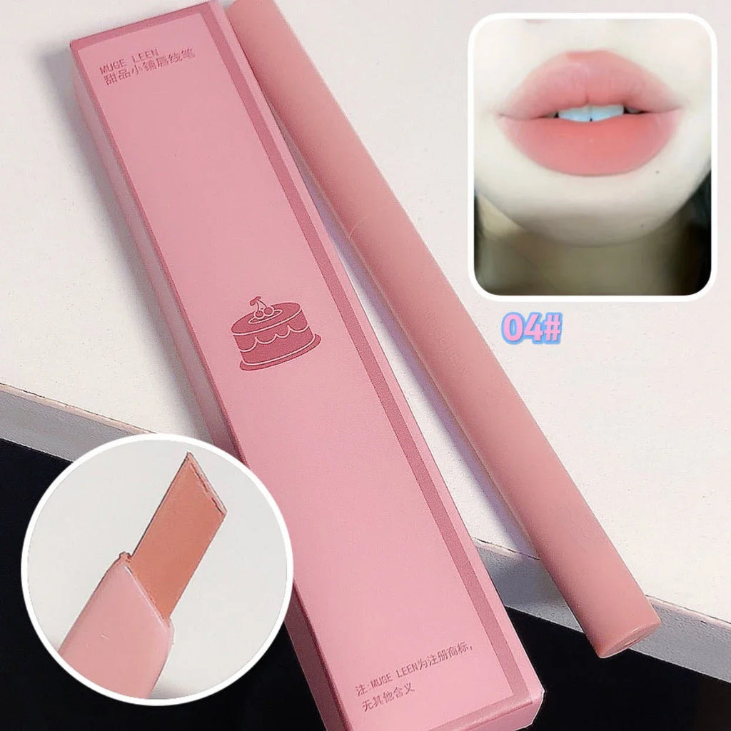 Nude Pink Lip Liner Waterproof Matte Contouring Tint Lipstick Long Lasting Non-stick Cup Velvet Lipliner Pencil Makeup Comestics