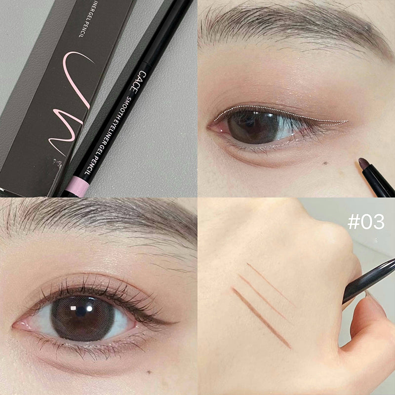 Light Sketch Gel Eyeliner Pencil - Waterproof  Long-Wearing  Smudge-Proof Natural and Thin Eyeliner Pencil Cosmetic Tools