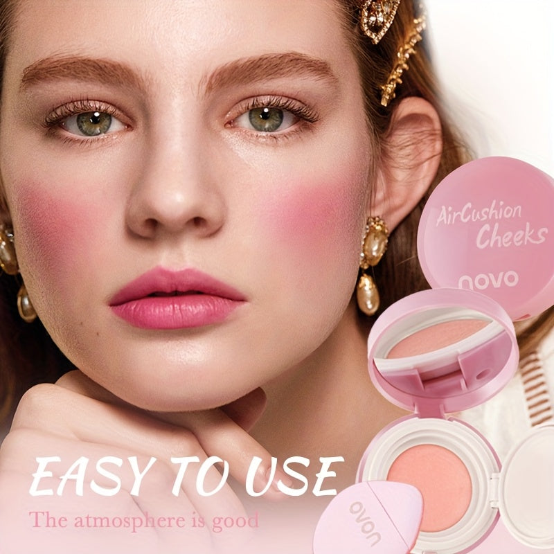 Cute Blush  Long-Lasting Soft Blush Silky Blush with Mirror  Enhance Skin Tone  Eyes and Cheeks  Holiday Gift