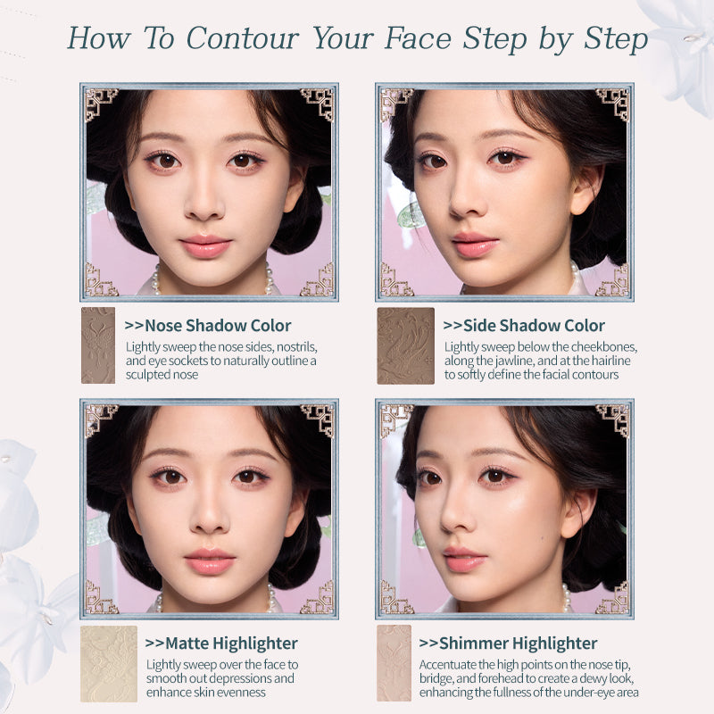 Flower Knows Butterfly Cloud Collar Collection Embossed Highlight & Contour Palette 16g