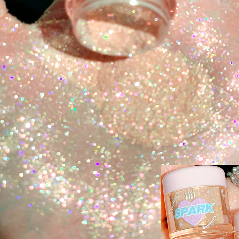Dream Glitter Highlighter Powder Eyeshadow Makeup Face Brightening Pearl Three-dimensional Highlighter Powder Shimmer Cosmetics