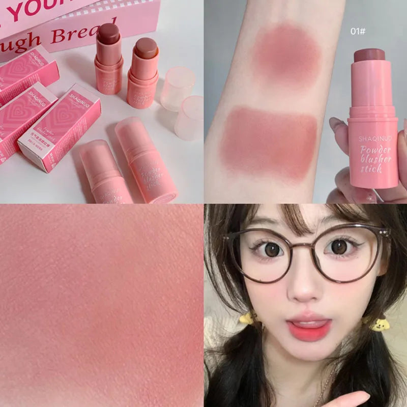 Soft Blush Stick Matte Low Saturation Easy To Apply Natural Effect High Color Sweat Proof Not Easy To Remove Blush Cream