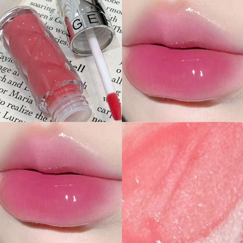 Nude Mirror Lip Gloss Clear Moisturizing Hydrating Water Light Glass Jelly Plump Lip Glaze Oil Lipstick Tint Cosmetic