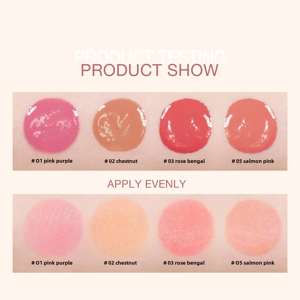 Liquid Blusher 4 Colors Rose Pink Blush Long Lasting Natural Cheek Face Makeup Blusher High Pigment For Women Cosmetics