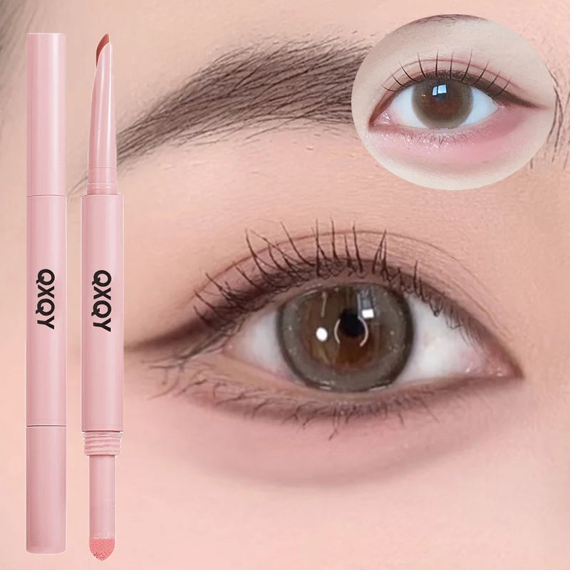 Double-end Lying Silkworm Eyeliner Pencil Diamond Glitter Matte Pink Eye Shadow Pen Brightening Cream Shadow Highligher Makeup