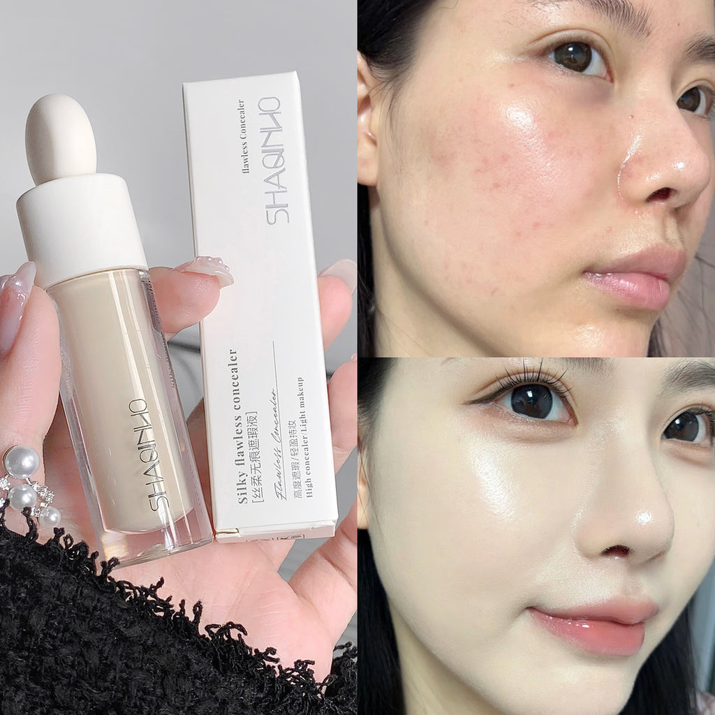 3 Colors Silky Concealer Olive Cream Texture Cover Acne Marks Spots Dark Eye Circles Face Brightening Skin Whitening Foundation