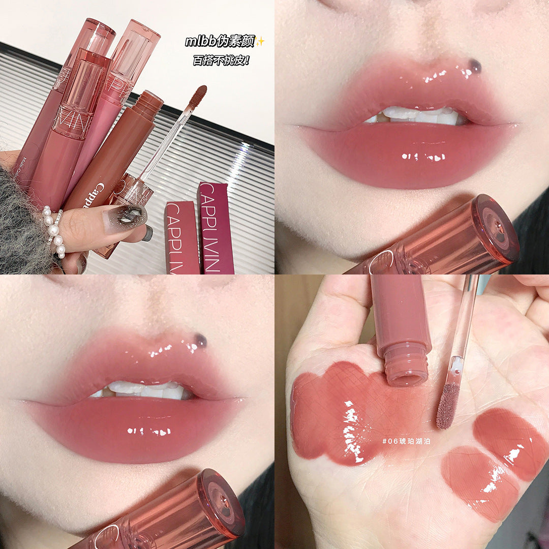 6 Color Juice Jelly Lip Gloss Long Lasting Moisturizer Water Light Lipstick Mirror Gloss Lipstick Affordable Makeup