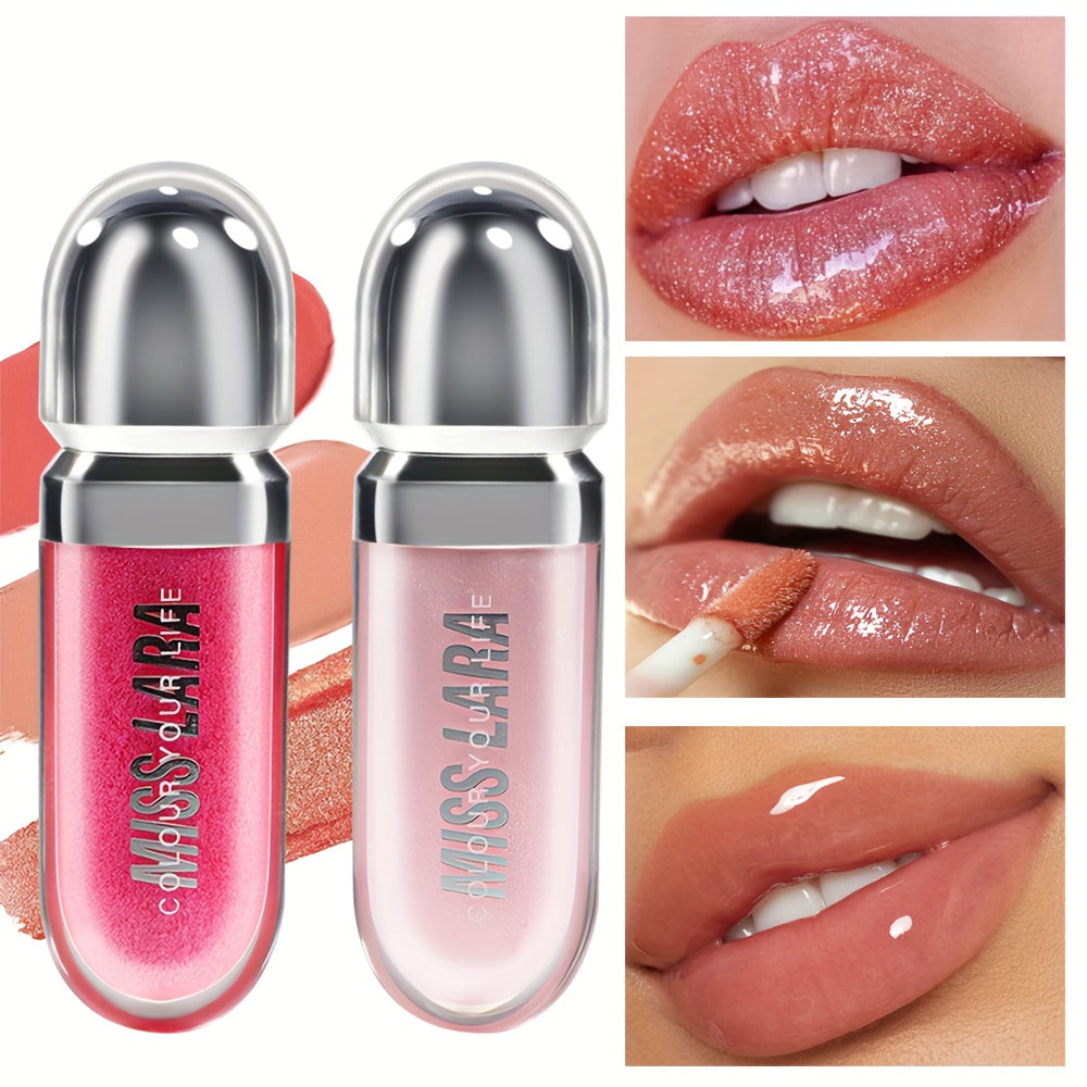 Beauty Moisturizing Lip Gloss with Shimmer - Hydrating Liquid Lip Shine Oil for Adult  Nourishing 3D Effect  Long-Lasting