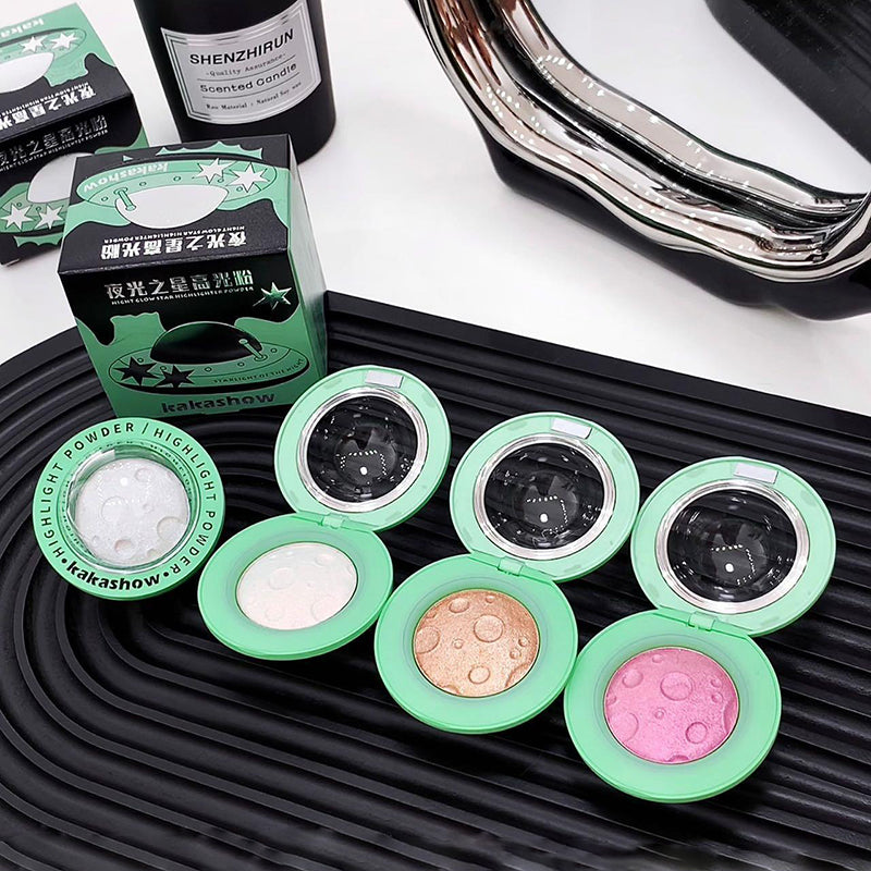 Planet Space Highlighter Powder Brighten Fairy Adas Powder Shimmer Water Light Contour Face Body Illuminator Makeup Cosmetics