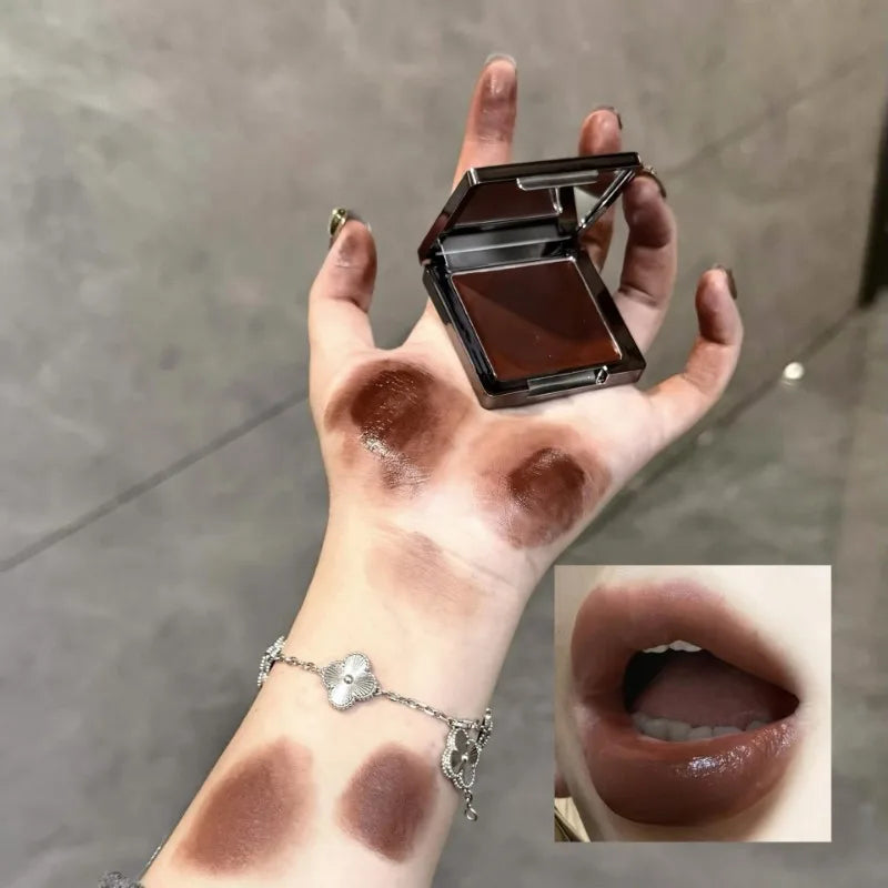 New Tender Rose Rouge Cream Lips and Cheeks Dual-use Rouge Blush Mud Brown Matte Multipurpose Paste Red Cheek Face Lips Makeup