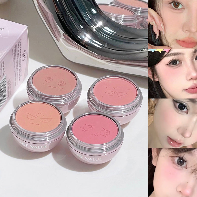 No-Mischief Blush - Multi-functional Solid Makeup Egg for Low-Saturation Gray-Pink Tint with Flawless Finish