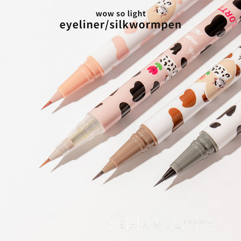 Ultra-fine Liquid Eyeliner&Lying Silkworm Pen Waterproof Long Lasting No Smudging Eye Liner Applicator Pencil