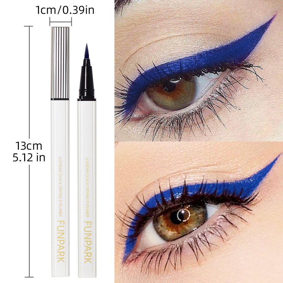 1PC New Blue Quick Drying Liquid Eyeliner Pen Waterproof Smooth Long Lasting Colourful Pigment Eye Liner Pen Makeup Eye Beauty