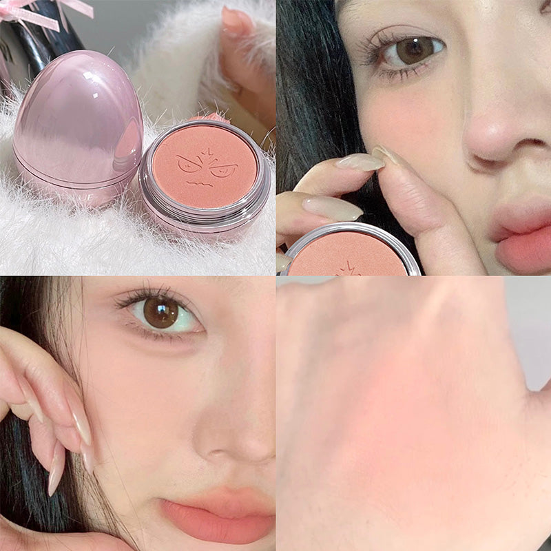 No-Mischief Blush - Multi-functional Solid Makeup Egg for Low-Saturation Gray-Pink Tint with Flawless Finish