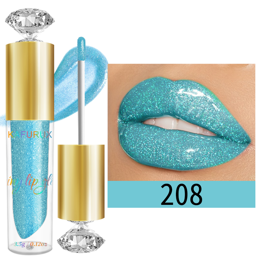9 Colors Moisturizing Diamond Shimmer Glitter Lip Gloss Makeup Sparkling Glitter Liquid Lipstick Pearl Lip Gloss Sexy Lip