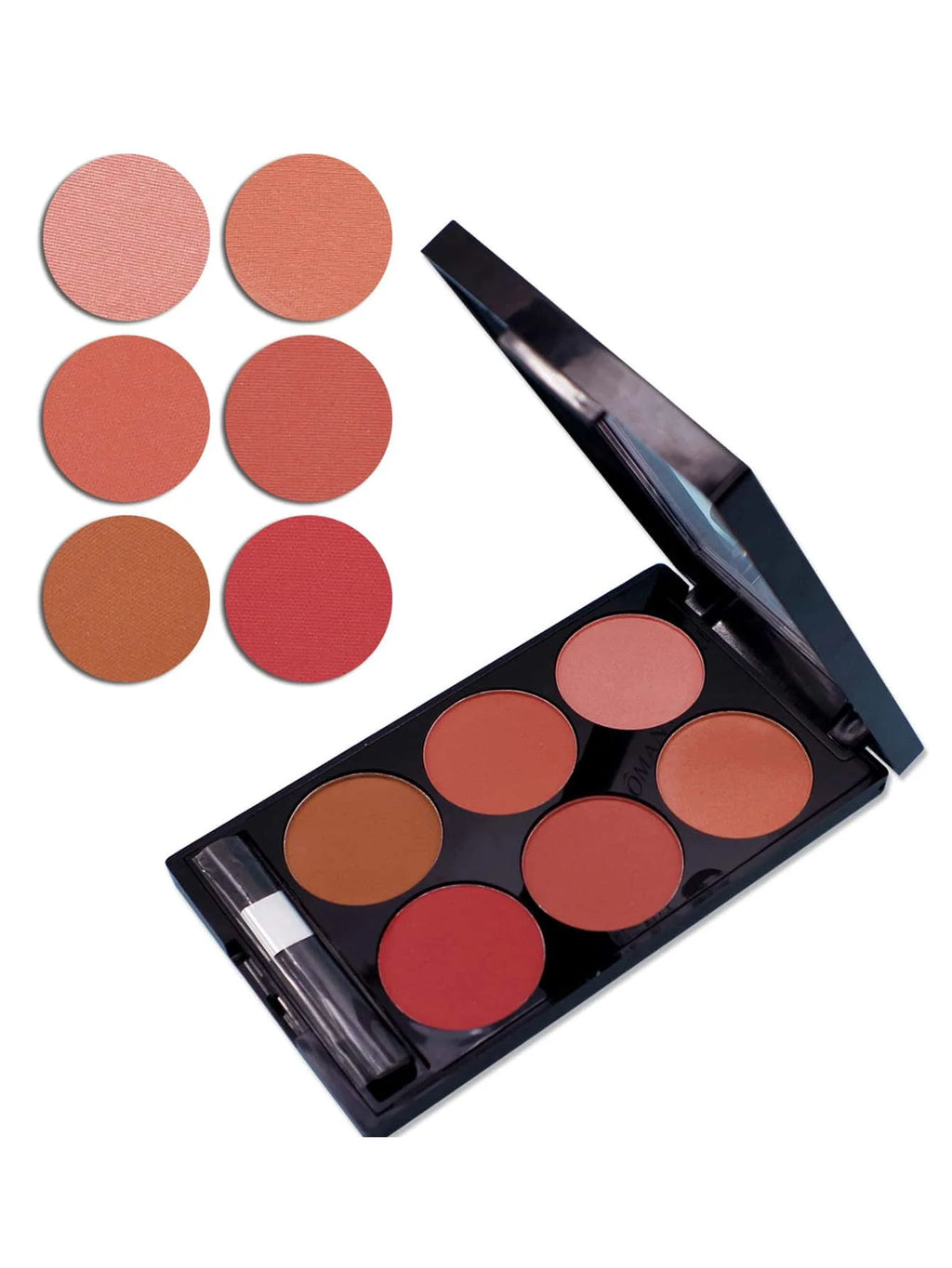6-color blush and contouring all-in-one palette  pearlescent matte powder makeup palette