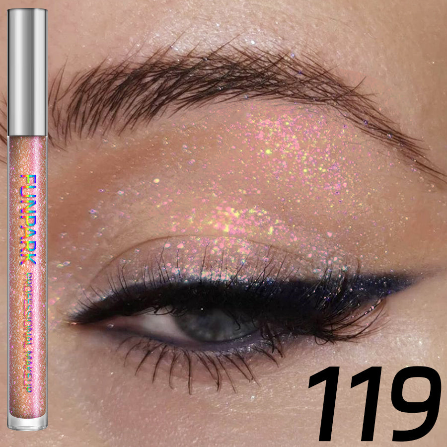 Colorful Liquid Eyeshadow Pink Green Black Diamond Shiny Eye Liner Pen Giltter Eyeshadow Palette Makeup Long Lasting